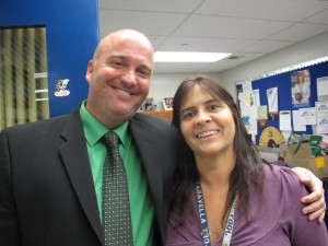 JP Taravela High Principal Shawn Cerra with the school's guidance director, Jody Gaver. 