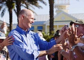 Rick Scott campaigns for governor at The Villages on October 1, 2010. 