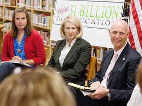 Education Commissioner Pam Stewart on a listening tour with Gov. Rick Scott.