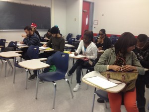 Students in a remedial math class at Miami-Dade College.