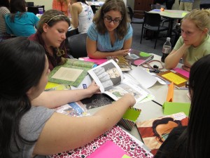 University of Central Florida elementary education students discuss how to incorporate books, maps, magazines and other materials into lesson plans. The program earned strong marks in a new national ranking.