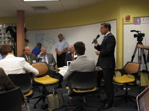 Miami-Dade superintendent Alberto Carvalho introduces himself at Gov. Rick Scott's education summit.