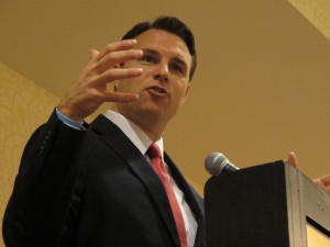 House Speaker Will Weatherford, a Republican, takes questions from the Suncoast Tiger Bay civic club.
