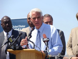Charlie Crist is seeking the governor's office as a Democrat after once holding the post as a Republican. He's been leaning on education issues early to mark differences with Republican Gov. Rick Scott.