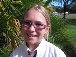 Ferrell Preparatory Academy seventh grader Elena Postlewait.