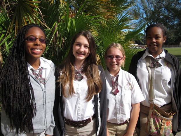Ferrell Preparatory Academy students Ariana Jerome, Shawna Kent, Elena Postlewait and Destiny Jackson all say they prefer their all-girls school to the co-ed schools they previously attended.