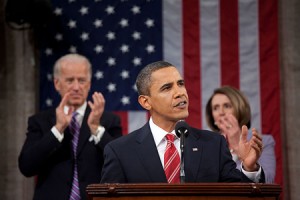President Barack Obama delivers his 2010 State of the Union speech.