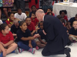 Gov. Rick Scott greets students at West Tampa's Graham Elementary School.