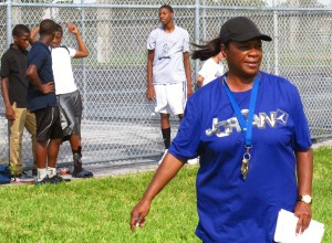 Veldreana Oliver has taught physical education for 28 years at Allapattah Middle School. More recently, her principal asked her to teach writing, speech and debate.