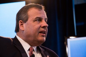 New Jersey Governor Chris Christie at the inaugural Ag Summit in Des Moines. 3/7/2015. Photo by John Pemble.