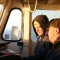 Ed Eastman (L) and Jim Pasnar (R) study a map to determine where they will drop the net for a three-mile trawl.