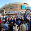 Chesapeake Energy Arena Fans arrive for Game 2 of the NBA Finals at the Chesapeake Energy Arena in Oklahoma City.