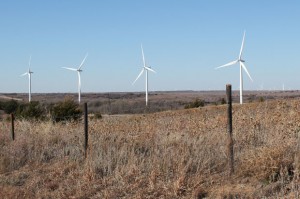 A wind farm in Ellis County, Okla.