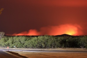This 2011 fire in the Wichita Mountains National Wildlife Refuge was fueled in part by red cedars. 