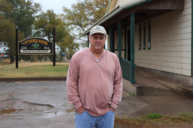 Alan Cox had to close his Overlook Cafe early due to poor lake tourism.