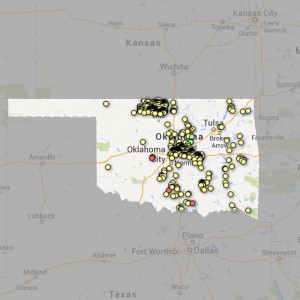 Click here for StateImpact's interactive map of Oklahoma's 2009-2013 earthquake "swarm."