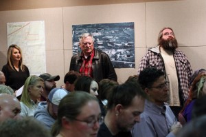 Bristow residents packed the public library during a January 2014 town-hall meeting, where officials from the Oklahoma Department of Environmental Quality and U.S. Environmental Protection Agency explained the Superfund cleanup process and answered questions.  