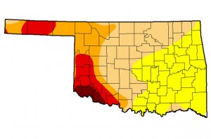 The latest U.S. Drought Monitor map of Oklahoma as of Feb. 25.