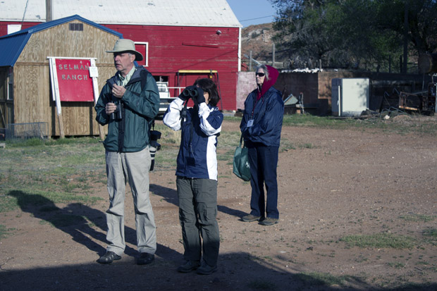 A group of bird watchers at the Selman Ranch, which hosts the Lesser Prairie Chicken Festival in Northwest Oklahoma.