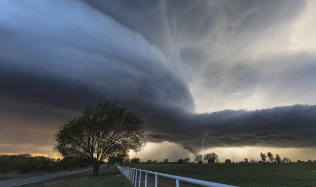 A supercell near Courtney, Okla., in April 2014.