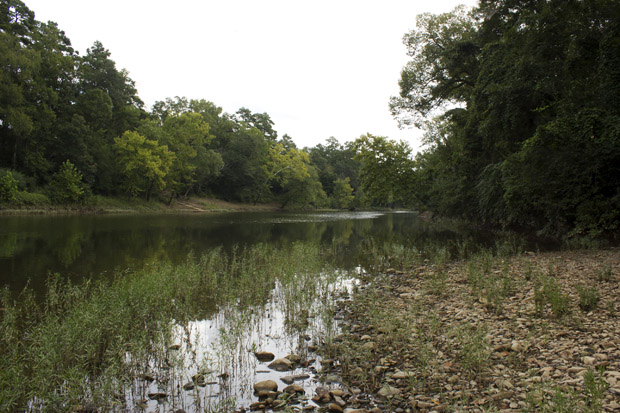 The upper section of the Mountain Fork River near Smithville, Okla.