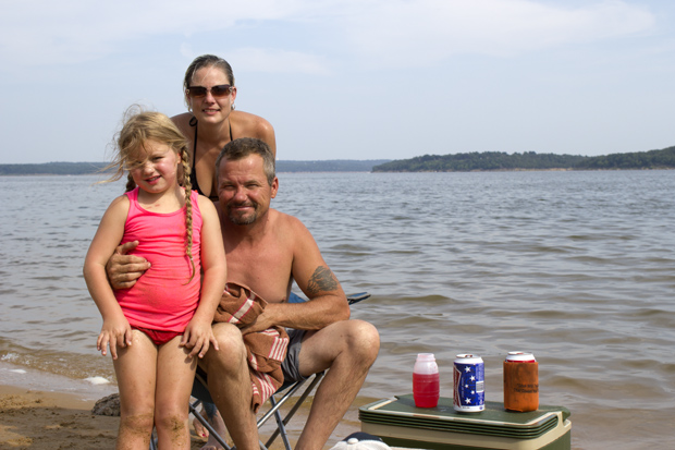 Harold and Amy Coulter with their granddaughter at Walnut Creek State Park in August 2014. 