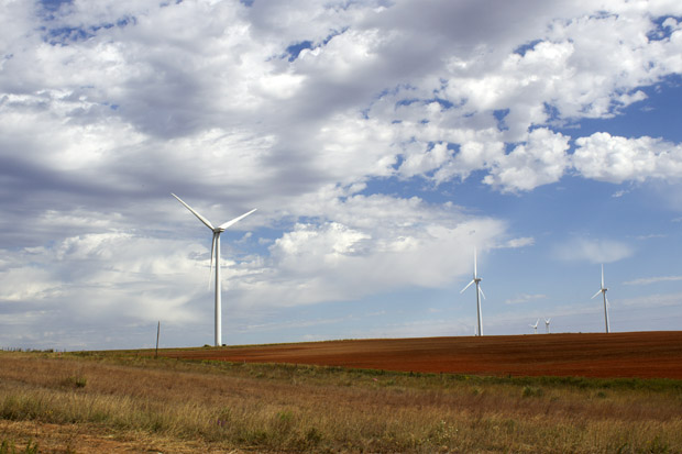 A NextEra Renewable Energy Resources wind farm site near Elk City, Okla.