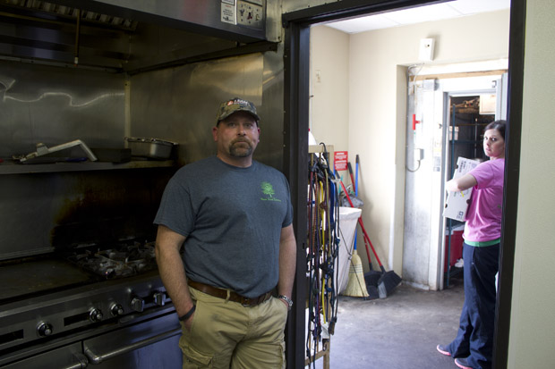Chad Igo owns Pecan Creek Catering, which delievers food to workers in the oil patch.