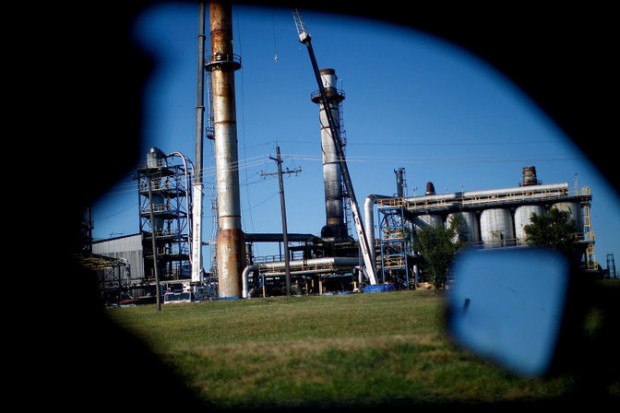 Photo of the Ponca City Continental Carbon plant from NPR's 2011 investigation Poisoned Places: Toxic Air, Neglected Communities.