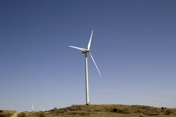 The Blue Canyon wind farm near Carnegie, Okla.