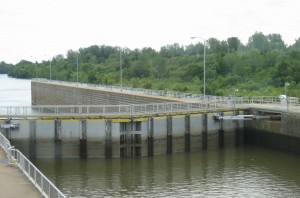 The Newt Graham Lock and Dam near Inola, Okla. 