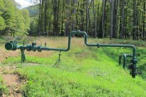 A natural gas pipeline runs through Susquehannock State Forest.