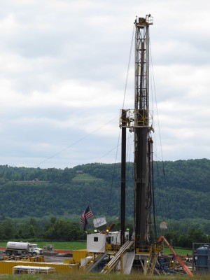 A drilling rig in Bradford County tapping the Marcellus Shale.