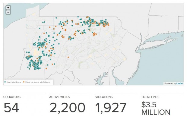 Click on the image to view StateImpact Pennsylvania's updated well-tracking app