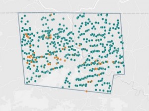 Click on the image above for an interactive map of every well, operator and drilling violation recorded in Bradford County--and the rest of Pennsylvania.
