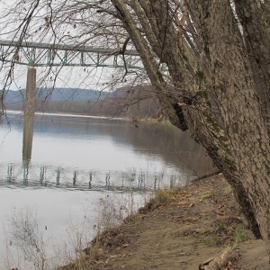 The Delaware River at Milford, Pike County. Although Wayne and Pike counties lie on top of Marcellus Shale natural gas deposits, natural gas has not been developed in the Basin.