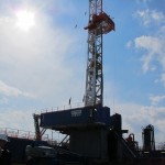 A natural gas drilling rig in Susquehanna County.