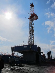 A Cabot Oil and Gas drill rig in Susquehanna County.