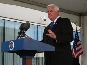 Governor Tom Corbett says the new pooling law is not "illegal."
