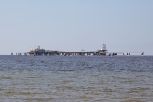 Dominion's offshore loading platform at Cove Point. Lusby, Maryland. Dominion wants to start exporting LNG from this platform.