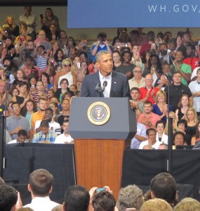 President Obama speaks at Lackawanna College in Scranton, Pa. 