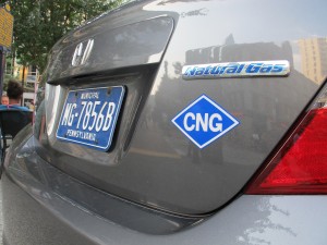A Honda Civic that runs on compressed natural gas (CNG). One of the ways the industry is hoping to increase demand is through promoting natural gas as a transportation fuel.