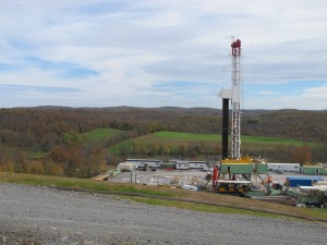 A drill rig in Kingsley, Susquehanna County. 