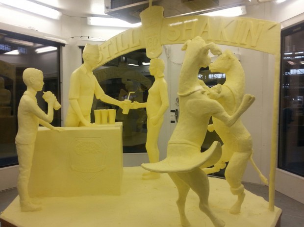 This year's butter sculpture was crafted by Jim Victor of Conshohocken and is an homage to milkshakes.