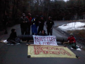 Activists have blocked access to a drilling site in Lycoming County.