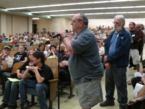 Nearly 500 people turned out for DCNR's three-hour public meeting on the Loyalsock drilling plans last June. The agency did not keep a record of their comments. 