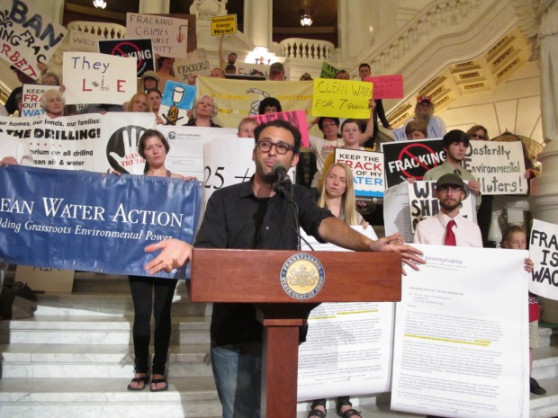 Anti-fracking activist and documentary filmmaker Josh Fox is expected to attend Wolf's inauguration.