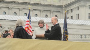Tom Wolf was sworn in as the 47th governor of Pennsylvania Tuesday.