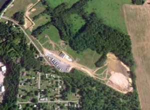 An aerial view of the Parks Township site.