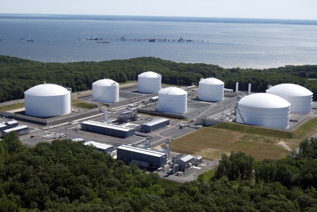 The U.S. is expected to become a net energy exporter over the next 15 years. This photo shows Dominion Resources Cove Point terminal in Maryland. It is currently being converted from a gas import facility to an export terminal to ship Marcellus Shale gas to Asia.